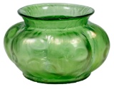 (Attributed to) Loetz Iridescent Green Glass Vase