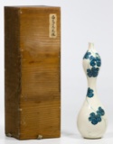 Japanese Kyoto Ware Enamel Mantis Vase