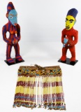 African Beaded Apron and Statue Assortment