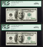 2001 $100 Star Notes Gem New 66 PPQ PCGS