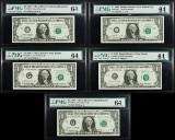 1969 $1 Federal Reserve Note Assortment CU-64 PMG