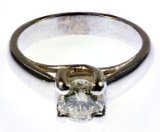 14k White Gold and Diamond Ring