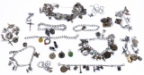 Sterling Silver Charm Bracelet and Charm Assortment