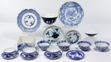 Asian Blue and White Pottery Assortment