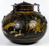 Persian Style Covered Metal Pot