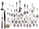 Sterling Silver Souvenir Spoon and Flatware Assortment