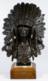 Clyde Doney (American, 1932-2017) 'Warrior Chief' Bronze Statue