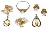 14k Gold, Opal and Diamond Jewelry Assortment
