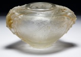Rene Lalique Crystal Cire Perdue 'Deux Anses Entrelacs Epines' Vase