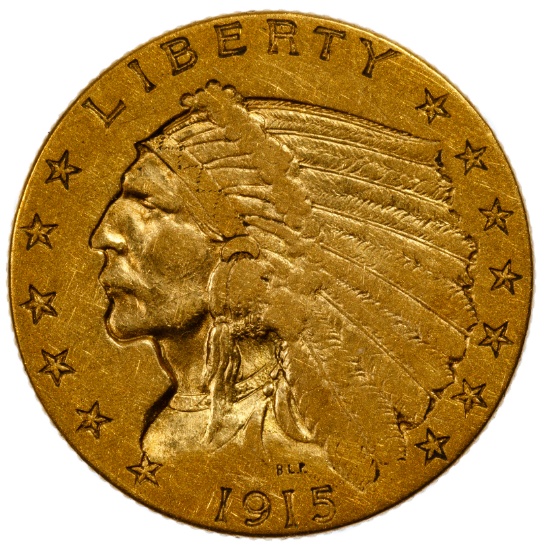 1915 $2 1/2 Gold XF