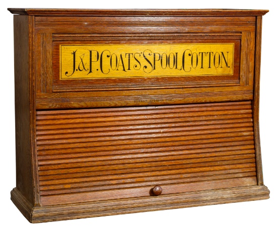 J&P Coats Spool Cotton Cabinet