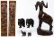 Asian Carved Wood Panel and Animal Assortment