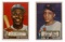 1952 Topps Jackie Robinson and Willie Mays Baseball Trading Cards