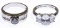 14k White Gold and Cubic Zirconia Rings