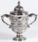 Irish Sterling Silver Repousse Lidded Loving Cup