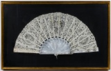 Mother of Pearl and Lace Fan