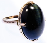 14k Gold and Cat's Eye Tourmaline Ring