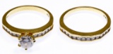 14k Gold and Cubic Zirconia Rings