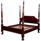 Four Poster Mahogany King Bed