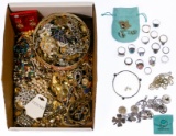 Sterling Silver, Rhinestone and Costume Jewelry Assortment