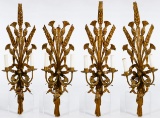 Gilt Wood Candle Sconces