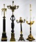 Neoclassical Metal Candelabra and Lamp Assortment