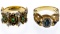 14k White Gold, 14k Yellow Gold and Gemstone Rings