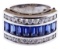 18k White Gold, Sapphire and Diamond Ring