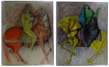 Rosario Murabito (Italian, 1907-1972) Pastels on Paper