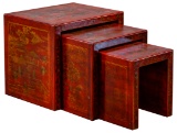 Asian Style Wood Nesting Tables