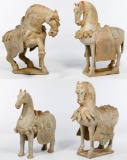 Asian Tang Style Terracotta Horse Figurine Assortment