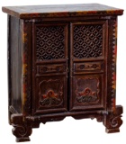 Asian Style Carved Wood Cabinet