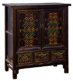 Asian Style Painted Cabinet