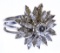14k White Gold and Diamond Cluster Ring