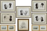 Double Faces Series (French, 1847) Lithograph Assortment