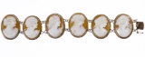 14k Gold and Carved Shell Cameo Bracelet