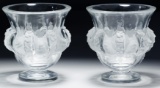 Lalique Crystal 'Dampierre' Vases