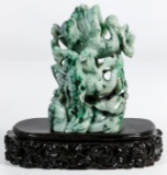 Chinese Jadeite Jade Stork Carving