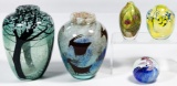 L. Hudin / S. Beyers (America, 20th Century) Art Glass Assortment
