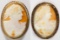 10k Gold Framed Carved Shell Cameo Pin / Pendant Assortment