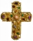 14k Gold and Semi-Precious Gemstone Cross Pendant