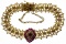 10k Gold, Ruby and Diamond Bracelet