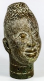 African Nigerian Benin Bronze Oba Head