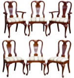 Queen Anne Mahogany Upholstered Chair Assortment