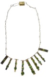 18k Gold and Peridot Necklace