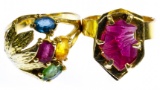 18k Gold and Gemstone Rings