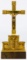 German Gold Wash Religious Crucifix Statue