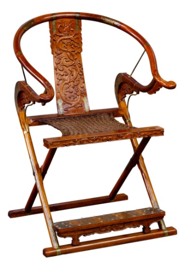 Asian Wood Folding Chair