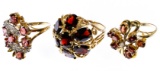 10k Gold, Garnet and Diamond Ring Assortment