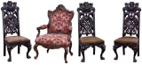 Baroque Style Upholstered Chair Assortment